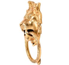 Handmade Brass Lion Head Ring Door Knocker