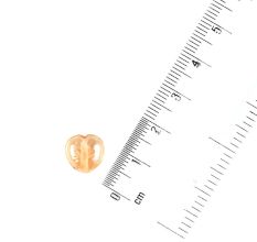 Peach Silver Foil Glass Beads Loose Craft Jewelry Necklace Bracelet Beads (12 in Pack)