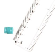 Turquoise Blue Hand Painted Dog Bone Glass Jewelry Beads (12 in Pack)