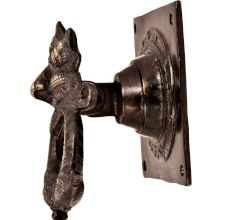 Handcrafted Heavy Demon Faced Brass Door knocker