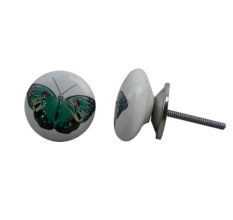 Green Butterfly Kids Knob