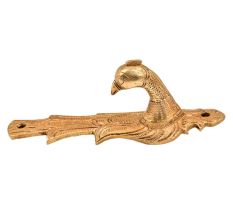 Hand Casted Exqiuiste Brass Peacock Door Handle