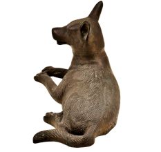 Handmade Sitting Heavy Brass Dog Home And Office Dcoration Statue