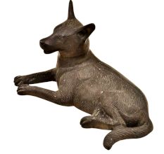 Handmade Sitting Heavy Brass Dog Home And Office Dcoration Statue