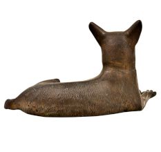 Handmade Sitting Heavy Brass Dog Home And Office Dcoration Statue