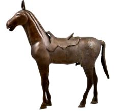 HandCrafted Standing Wild Horse Statue Home Decor