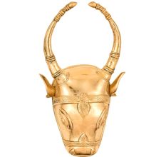 Hand made Indian Brass Cow Head Nandi Mask