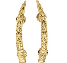 Handmade Tuskar Style Ganesha Carving Brass Door PullÂ Handle