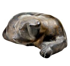 Realistic Pet Lab SittingÂ  Bronze Dog Statue Labrador Statue