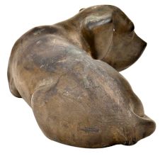 Realistic Pet Lab SittingÂ  Bronze Dog Statue Labrador Statue