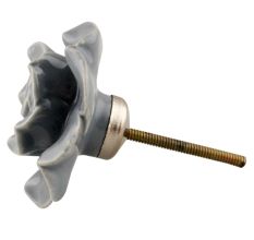 Grey Flower Knob