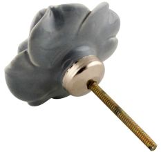 Grey Flower Knob