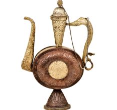 Brass Islamic floral Design Engraved Teapot Pitcher Surahi
