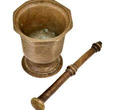 Brass Traditional Mortar & Pestle Ural for Medicine And Spices