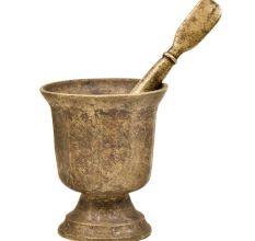 Indian Kitchen Brass Hamam Dasta (Mortar and Pestle)