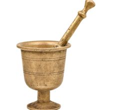 Brass Mortar And Pestle Apothecary Pharmacy spice grinder