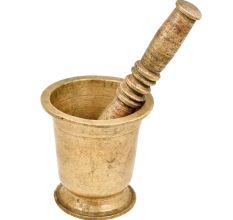 Handcrafted Solid Indian Kitchen Brass Mortar And Pestle Mixer