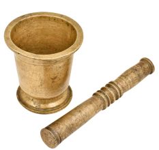 Handcrafted Solid Indian Kitchen Brass Mortar And Pestle Mixer
