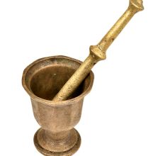 Hand MadeÂ Brass Mortar & Pestle ApothecaryÂ Spice Grinder