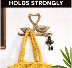 Two Golden  Brass Swan with 4 Hooks Crafted Key Holder