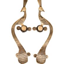 Brass Carved Designer Peacock Main Door Handle