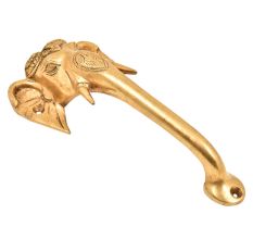 Majestic Brass Elephant Head & Trunk Door Handle