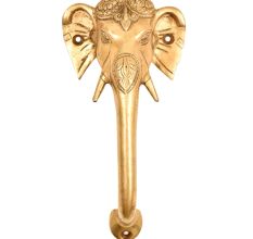 Majestic Brass Elephant Head & Trunk Door Handle