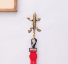 Golden Brass Lizard Wall Hook