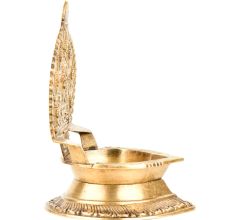 South Indian Gaj Laxmi Brass Oil Lamp