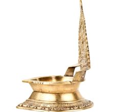 South Indian Gaj Laxmi Brass Oil Lamp