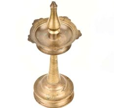 Traditional South Indian Nila Vilakku Diya/Brass Oil Lamp