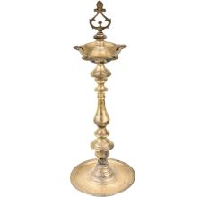Indian  Brass Prabai Kuthu vilakku Standing Diya TraditionalÂ Lamp