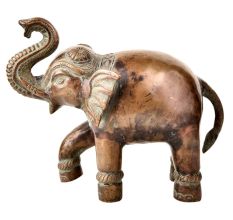 Brass Elephant Trunk Up Brass Figurines