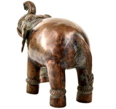 Brass Elephant Trunk Up Brass Figurines
