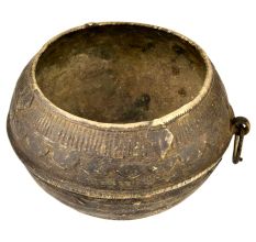 Brass Rice Measurement Bowl with One Side Handle