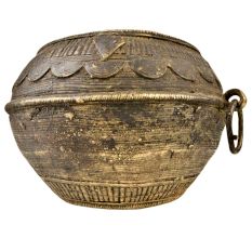 Brass Rice Measurement Bowl with One Side Handle