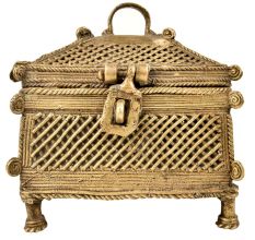 Brass Jali Design Temple Dhokra Style Jewellery Box