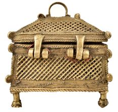 Brass Jali Design Temple Dhokra Style Jewellery Box
