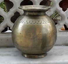 Bronze Cassa Hand Carved Rare Holy Water Pot