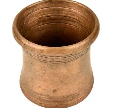 Copper Ganga Jamuna Round Panchamrit Pot