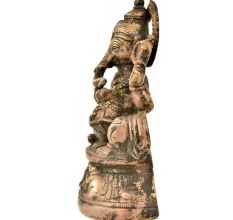 Brass Ganesha Murti Sitting Statue With Mooshak