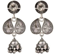 92.5 Sterling Silver Earrings Pure Earrings Jhumkies Ethnic Indian Jeweler