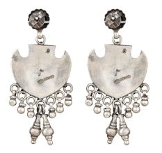 92.5 Sterling Silver Earrings Peacock Embellished Pretty Hanging  Ghungroos Silver Earrings Online