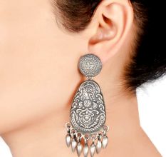 92.5 Sterling Silver Earrings Fancy Party Wear Drop and Dangler Earrings for Girls and Women