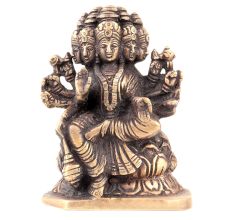 Handmade  Bronze Gayatri Statue with 5 Faces Worship Statue