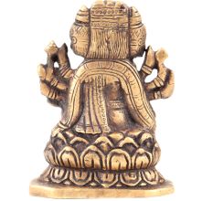 Handmade  Bronze Gayatri Statue with 5 Faces Worship Statue