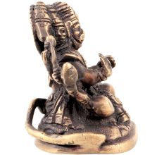 Hand Crafted Panchmukhi Standing Brass Hanuman Statue