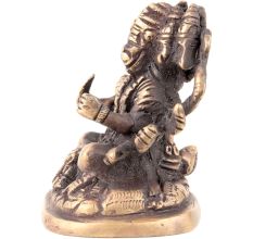 Hand Crafted Panchmukhi Standing Brass Hanuman Statue
