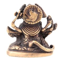 Hand Crafted Panchmukhi Standing Brass Hanuman Statue