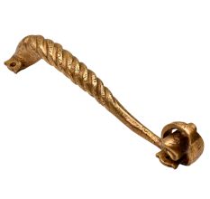 Golden Brass Solid Furniture Hardware Ornate Door Handle Pull